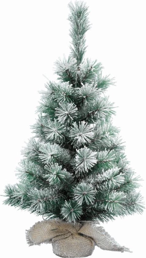 Mini kerstboom 75 cm in jute zak