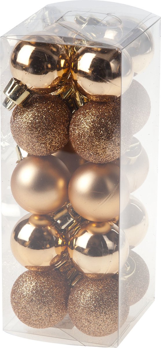 Mini kerstboom 75 cm koper inclusief kerstballen