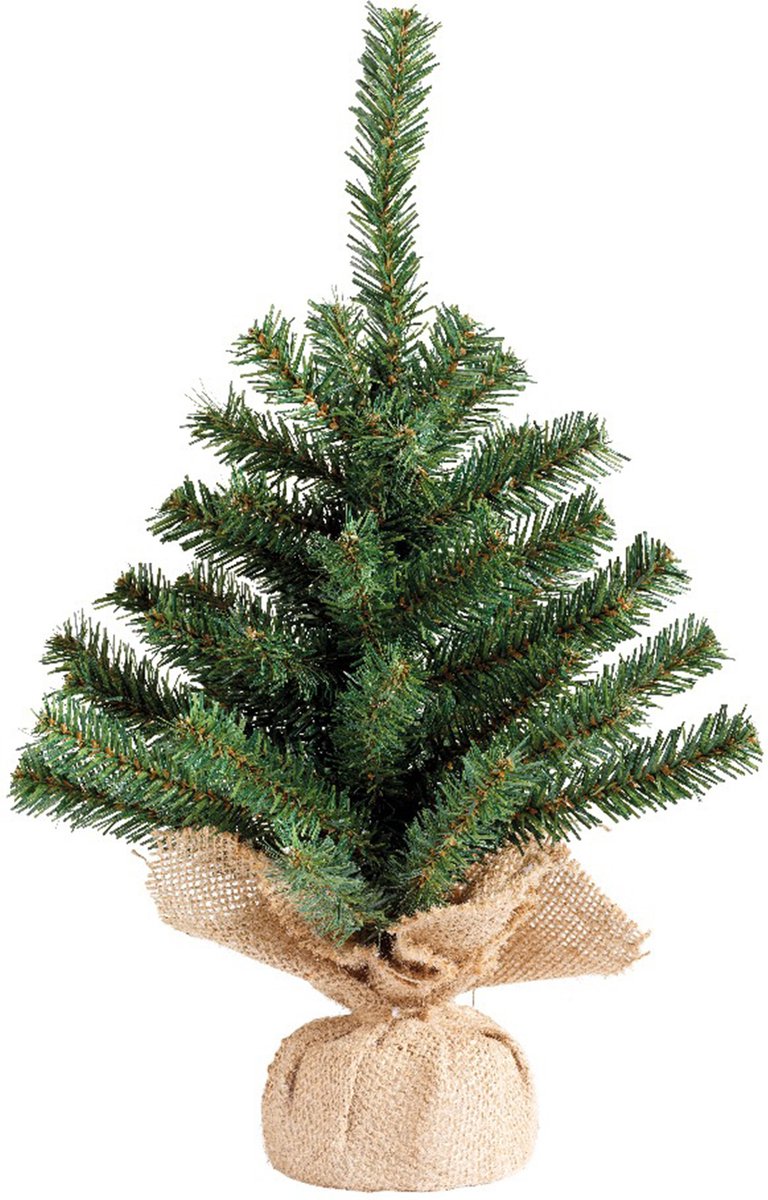 Mini kerstboom Aubergine 45 cm inclusief kerstballen