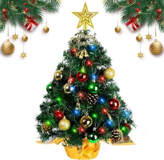 Mini-kerstboom - groen - 45 cm - kunststof