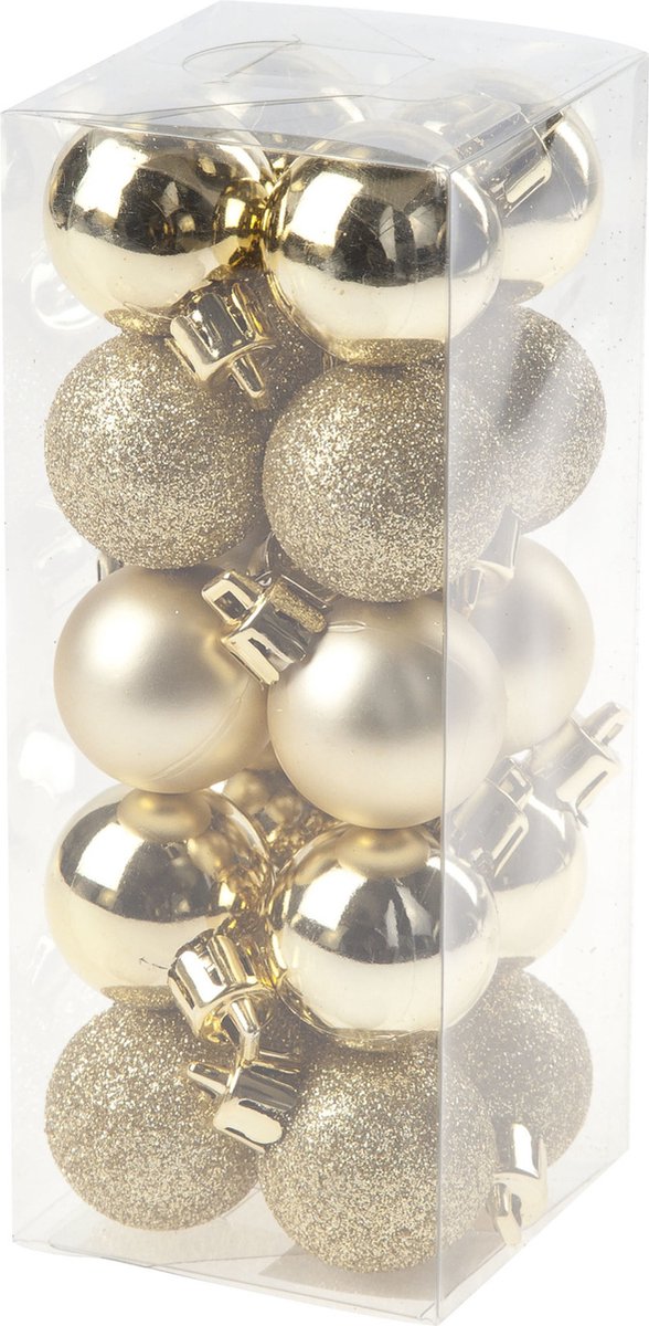 Mini kerstboom H45 cm goud inclusief kerstballen