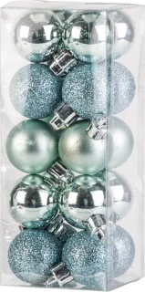 Mini kerstboom H45 cm mintgroen inclusief kerstballen