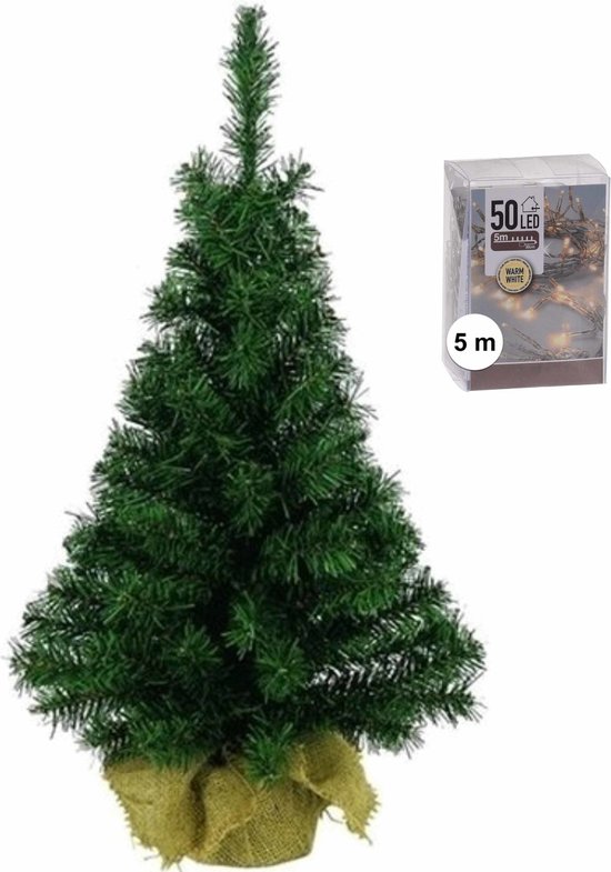 Mini kerstboom kunstboom 45 cm met verlichting