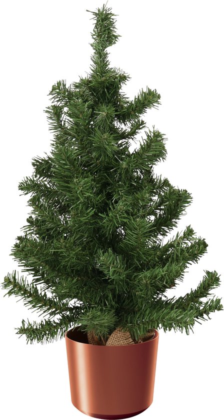 Mini kerstboom kunstboom 75 cm groen koper pot