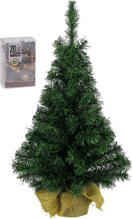Mini kerstboom kunstboom H45 cm Warm wit verlichting