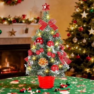 Mini-kerstboom - Kunstkerstboom - 40 cm - Rood