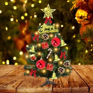 Mini-kerstboom met led-verlichting - 30 cm