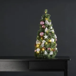 Mini kerstboom Noel 65cm warm wit batterij