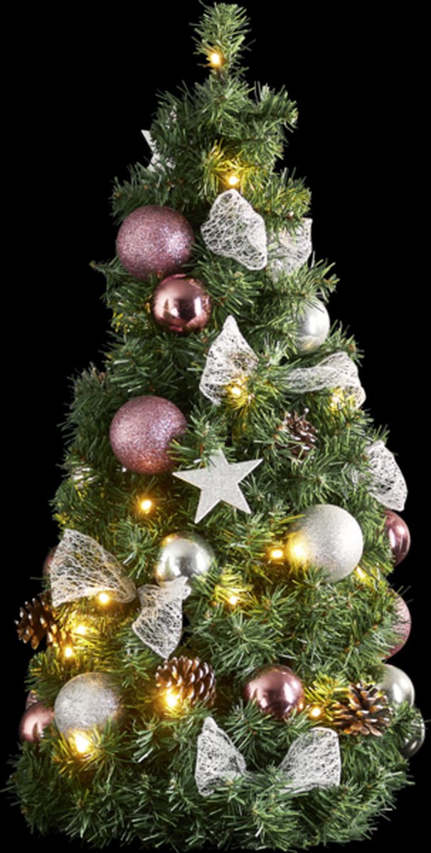 Mini kerstboom Noel 65cm warm wit batterij