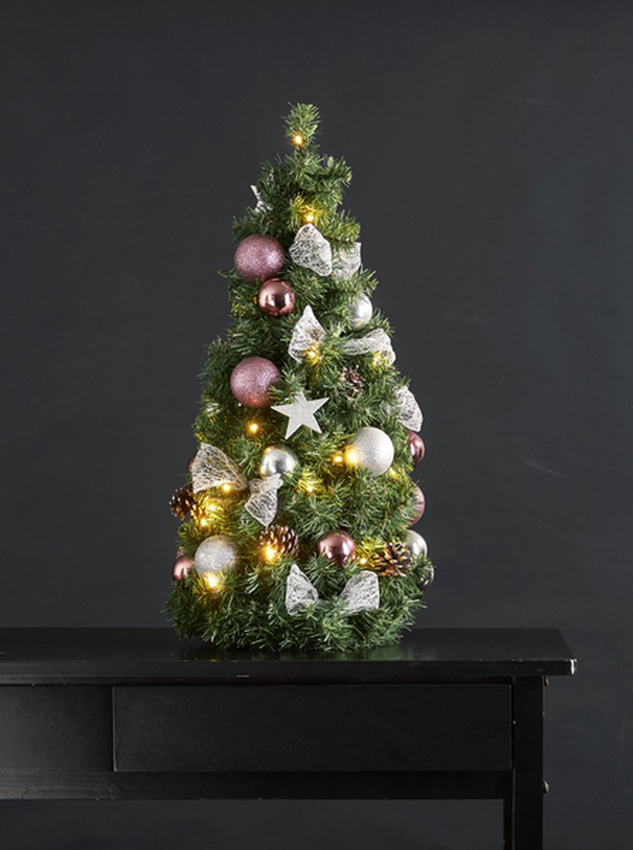 Mini kerstboom Noel 65cm warm wit batterij