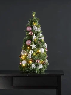 Mini kerstboom Noel 65cm warm wit batterij