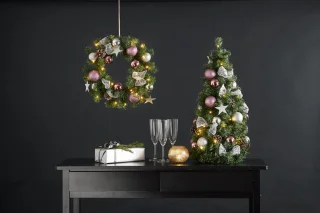 Mini kerstboom Noel 65cm warm wit batterij