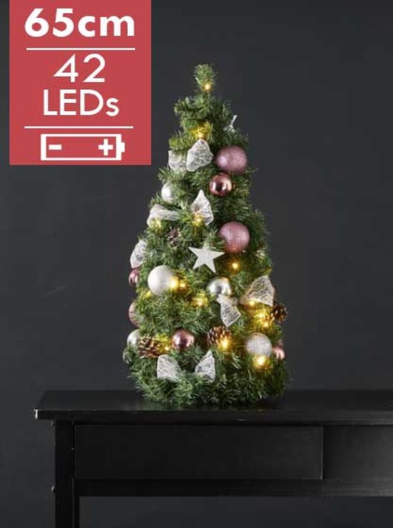 Mini kerstboom Noel 65cm warm wit batterij