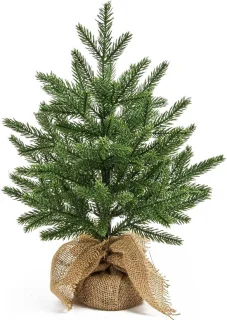 Mini kerstboom PE met jute basis
