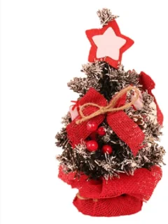 Mini kerstboom voor bureau - kunststof, 30 cm