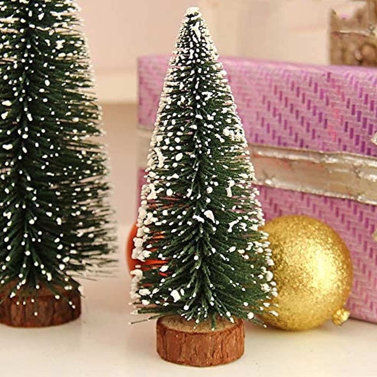 Mini Kunst Miniatuur Kunstkerstboom Groen 10/16/22CM - 9 Stuks