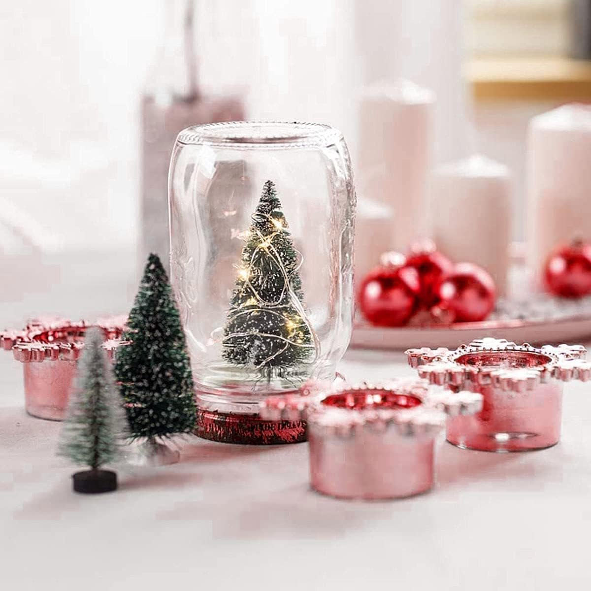 Mini Kunst Miniatuur Kunstkerstboom Groen 10/16/22CM - 9 Stuks