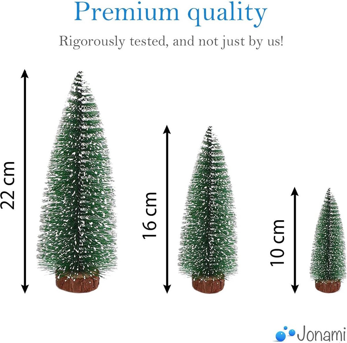 Mini Kunst Miniatuur Kunstkerstboom Groen 10/16/22CM - 9 Stuks