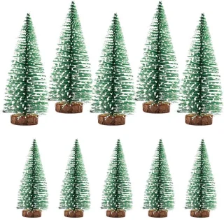 Mini kunstkerstboom - 10 stuks