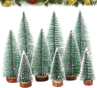 Mini kunstkerstboom 10/16/20 cm, 9 stuks