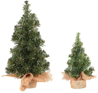 Mini kunstkerstboom - 2 stuks - 20 cm/30 cm