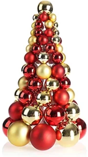 Mini Kunstkerstboom 30 cm - Goud/Rood