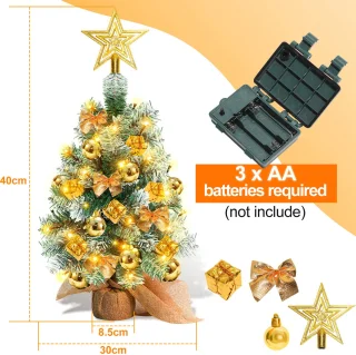 Mini Kunstkerstboom 40 cm - Goud