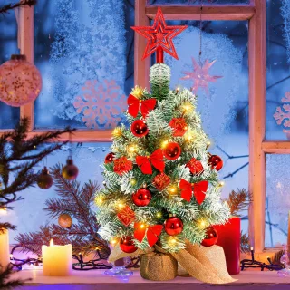 Mini kunstkerstboom 40 cm - rood
