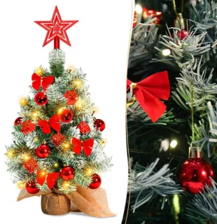 Mini kunstkerstboom 40 cm - rood