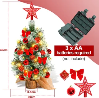 Mini Kunstkerstboom 40 cm - Rood