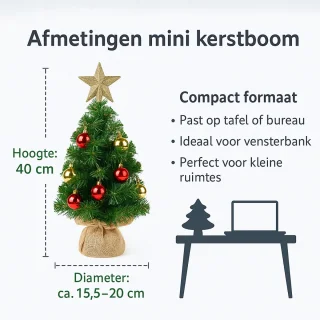 Mini kunstkerstboom 40 cm - Tafelkerstboom
