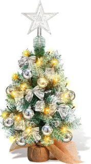 Mini Kunstkerstboom 40 cm - Zilver