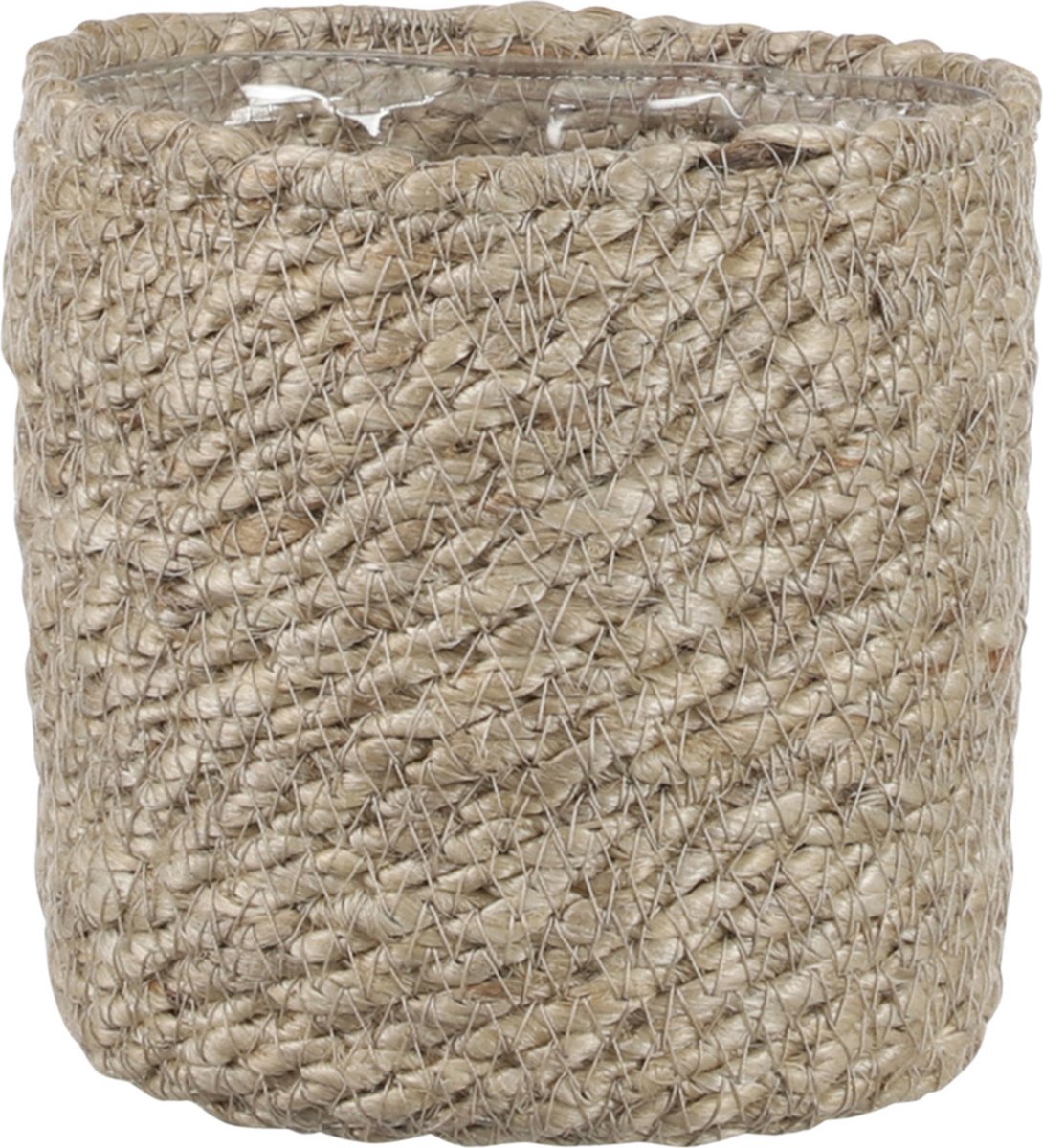 Mini kunstkerstboom 45 cm groen met jute pot