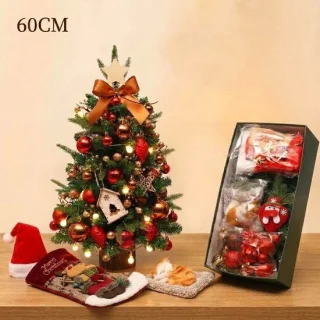 Mini kunstkerstboom 60 cm cadeauset