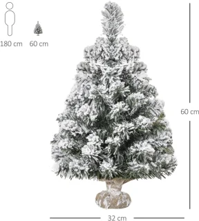 Mini Kunstkerstboom 60 cm - Cementvoet