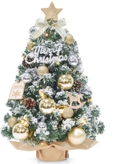 Mini kunstkerstboom 60 cm champagnegoud