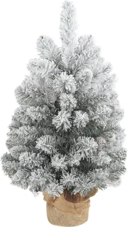 Mini kunstkerstboom 60 cm met sneeuw