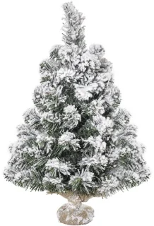 Mini kunstkerstboom 60 cm met sneeuw