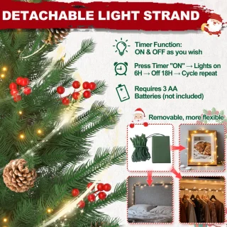 Mini Kunstkerstboom 76 cm - Set van 2