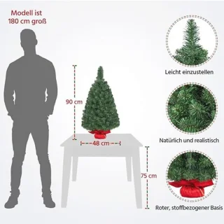 Mini Kunstkerstboom 90 cm - Tafelboom