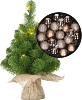 Mini kunstkerstboom Champagne H45 cm