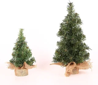 Mini kunstkerstboom - groen - 20 en 30 cm