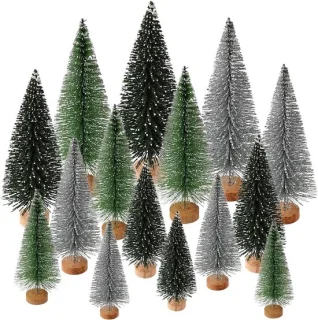 Mini kunstkerstboom - groen - kunststof