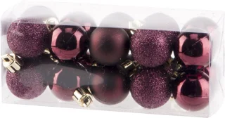 Mini kunstkerstboom H45 cm aubergine paars