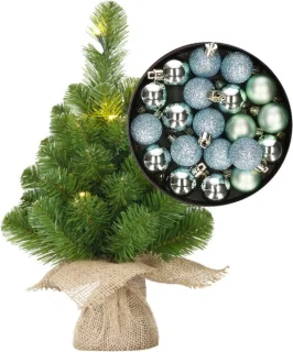Mini Kunstkerstboom H45 cm Mintgroen