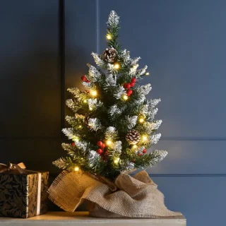 Mini kunstkerstboom met ledverlichting, 60 cm