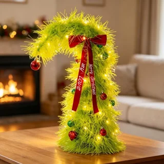 Mini kunstkerstboom met verlichting van 60 cm