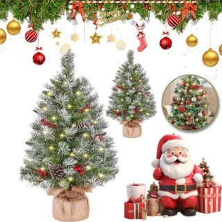 Mini kunstkerstboom set van 2 - 60 cm
