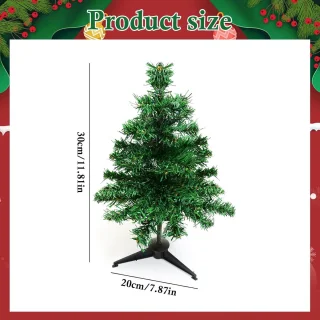 Mini kunstkerstboom set van 3 - 30 cm (groen)