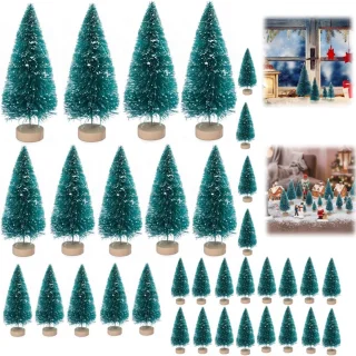 Mini kunstkerstboom - tafelmodel blauwgroen